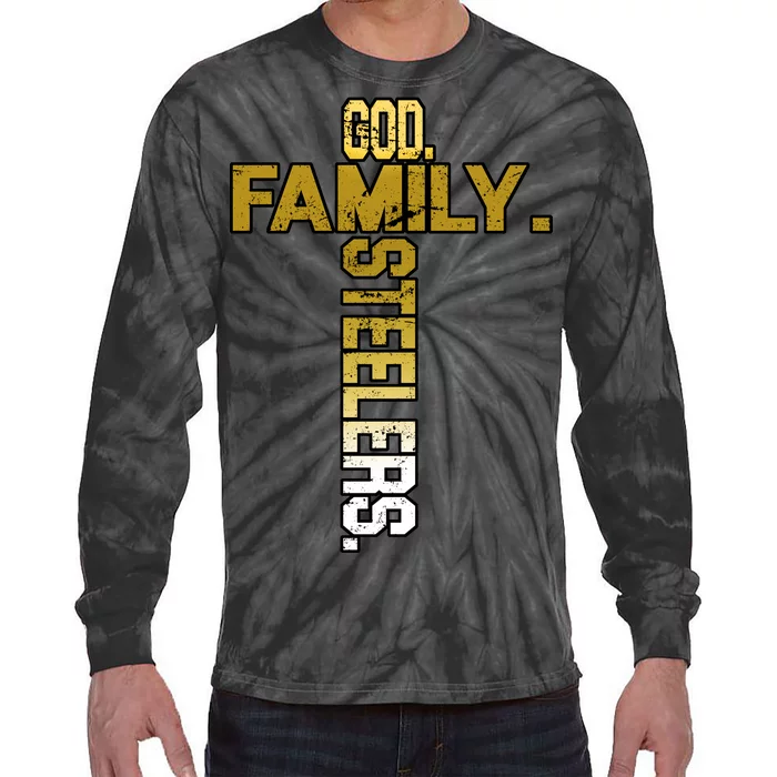 God Family Steelers Tie-Dye Long Sleeve Shirt