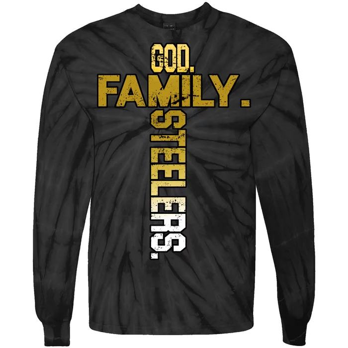 God Family Steelers Tie-Dye Long Sleeve Shirt