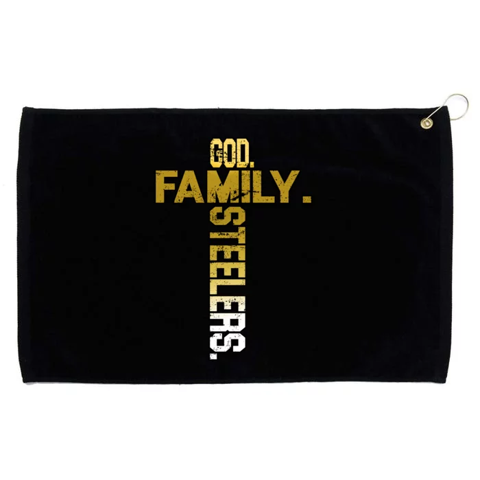 God Family Steelers Grommeted Golf Towel