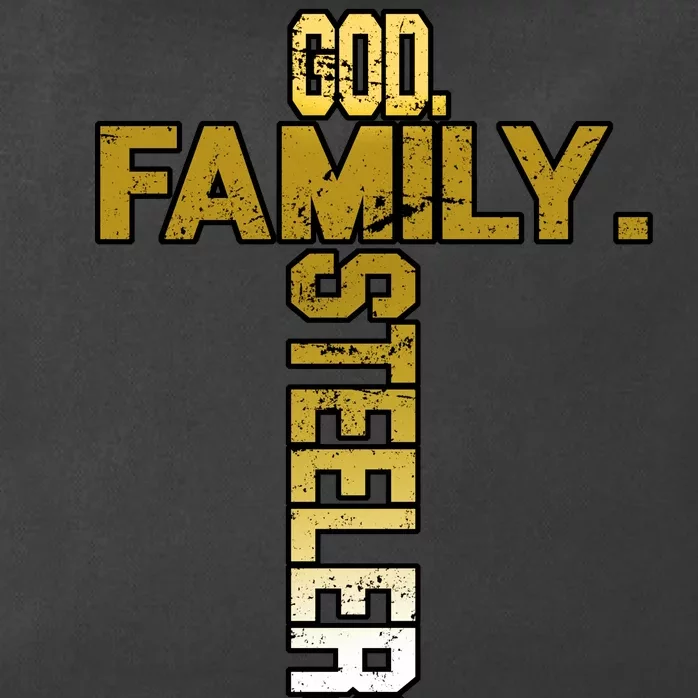 God Family Steelers Zip Tote Bag