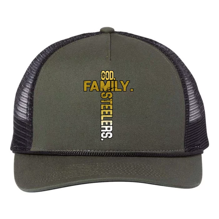 God Family Steelers Retro Rope Trucker Hat Cap