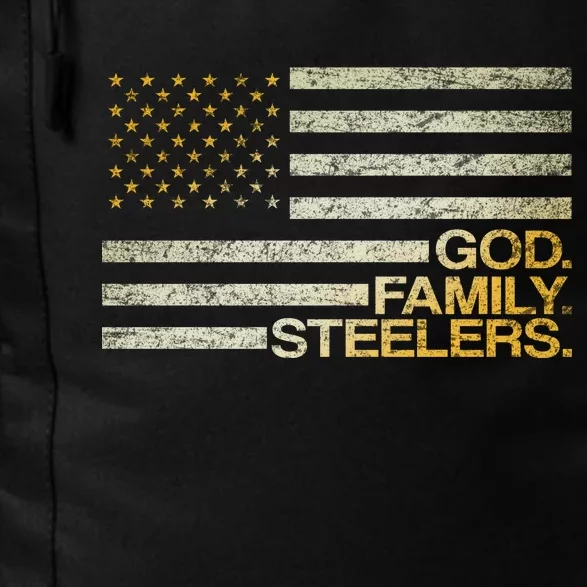 God Family Steelers American Football Flag Daily Commute Backpack