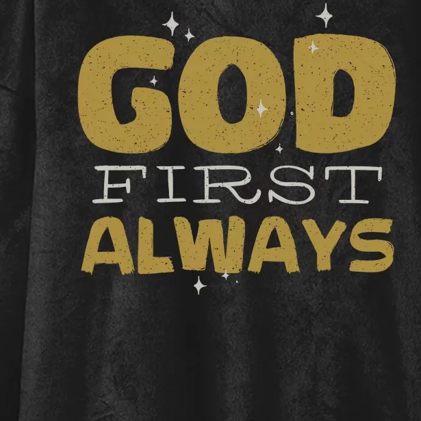 God First Always Hooded Wearable Blanket