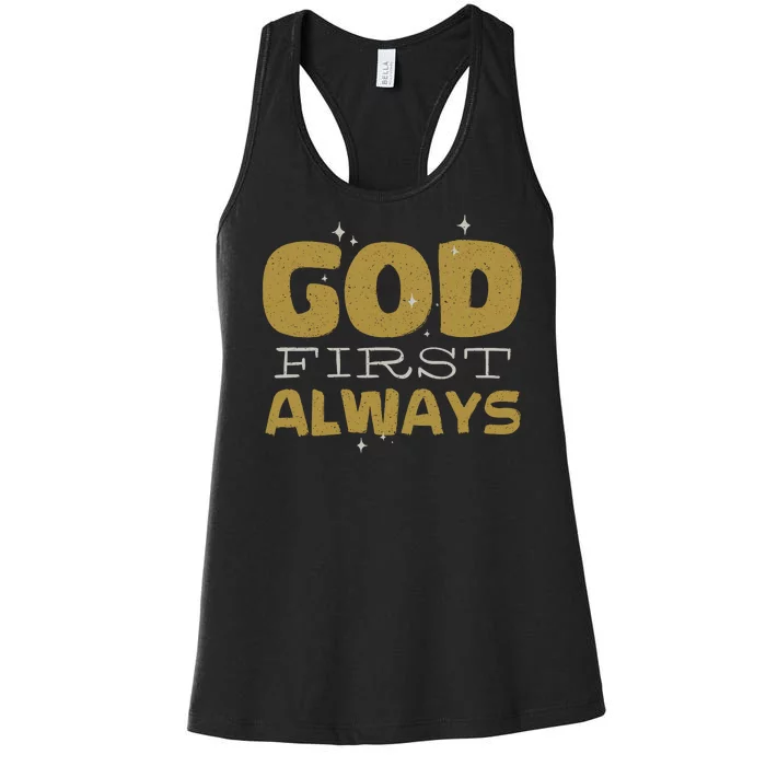 God First Always Women's Racerback Tank