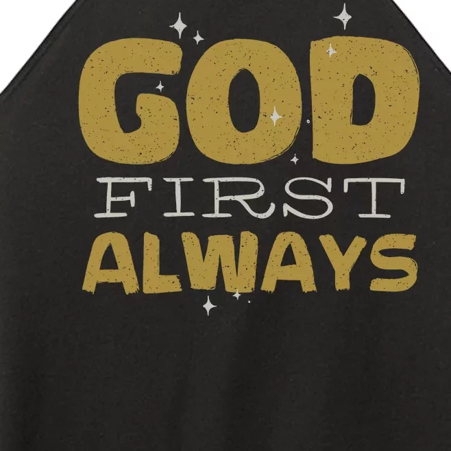 God First Always Women’s Perfect Tri Rocker Tank