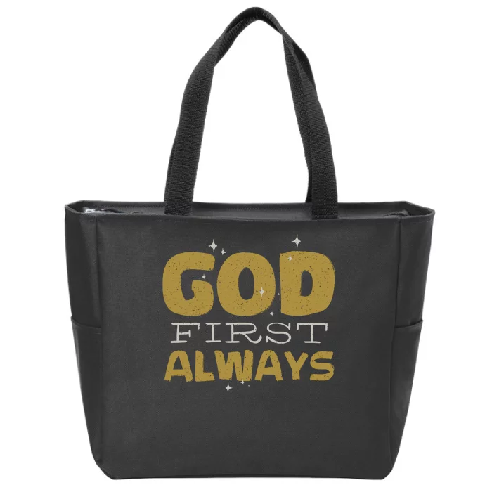 God First Always Zip Tote Bag