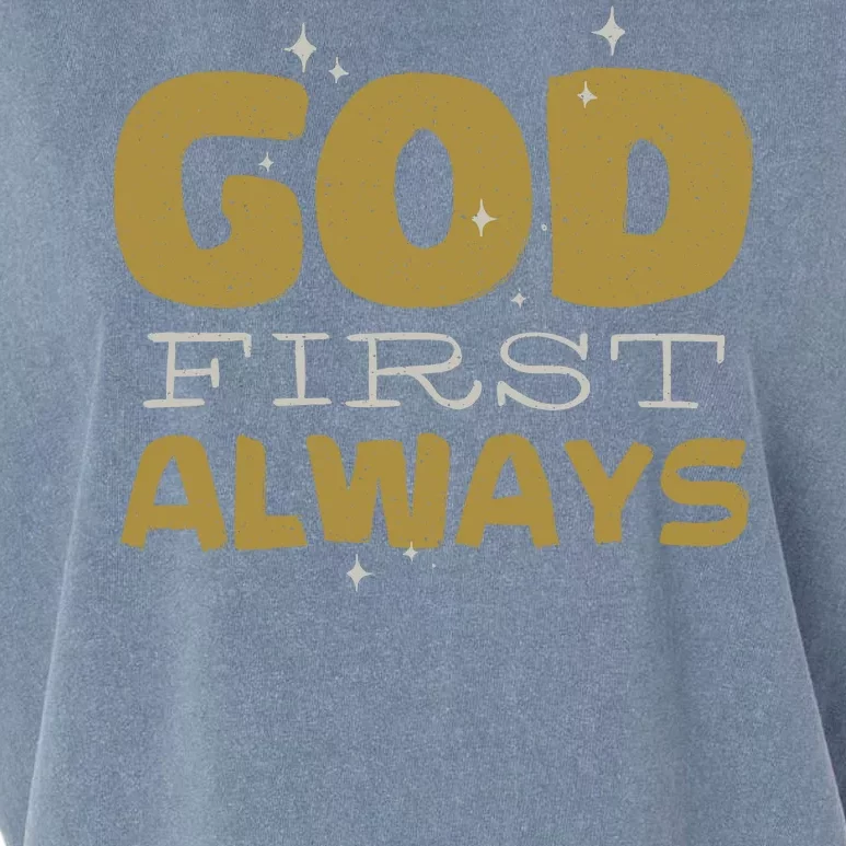 God First Always Garment-Dyed Women's Muscle Tee