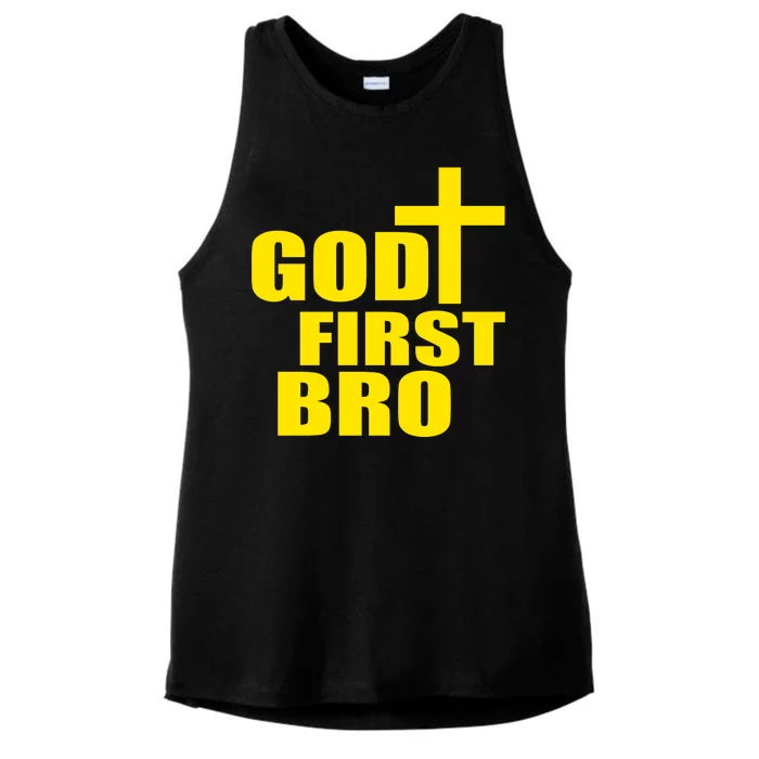 God First Bro Ladies Tri-Blend Wicking Tank