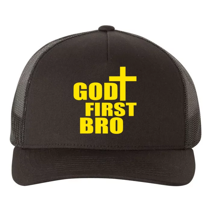 God First Bro Yupoong Adult 5-Panel Trucker Hat