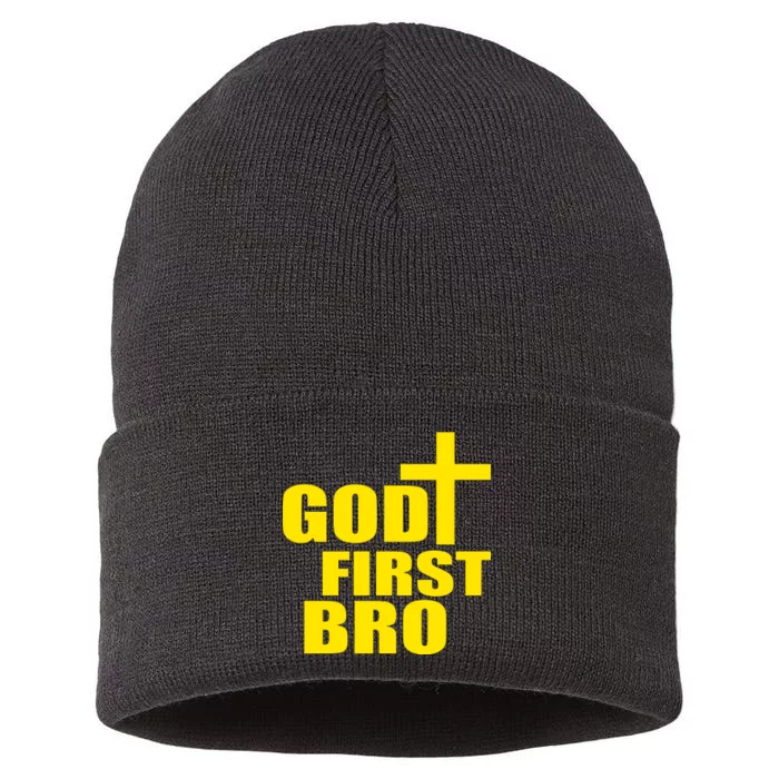 God First Bro Sustainable Knit Beanie