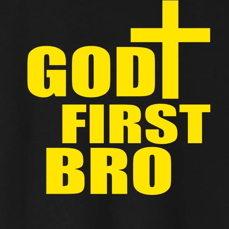 God First Bro Women's Crop Top Tee