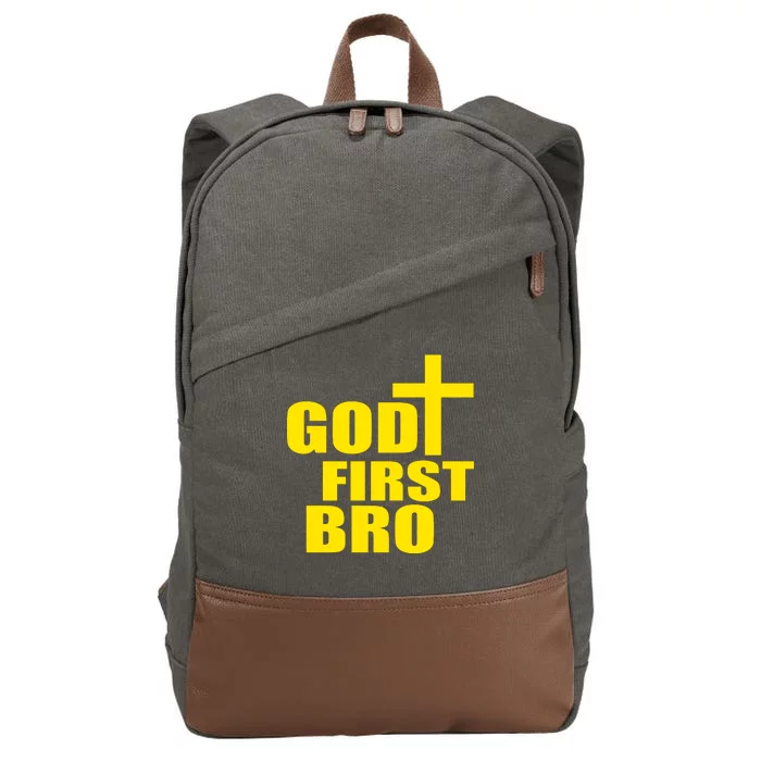 God First Bro Cotton Canvas Backpack