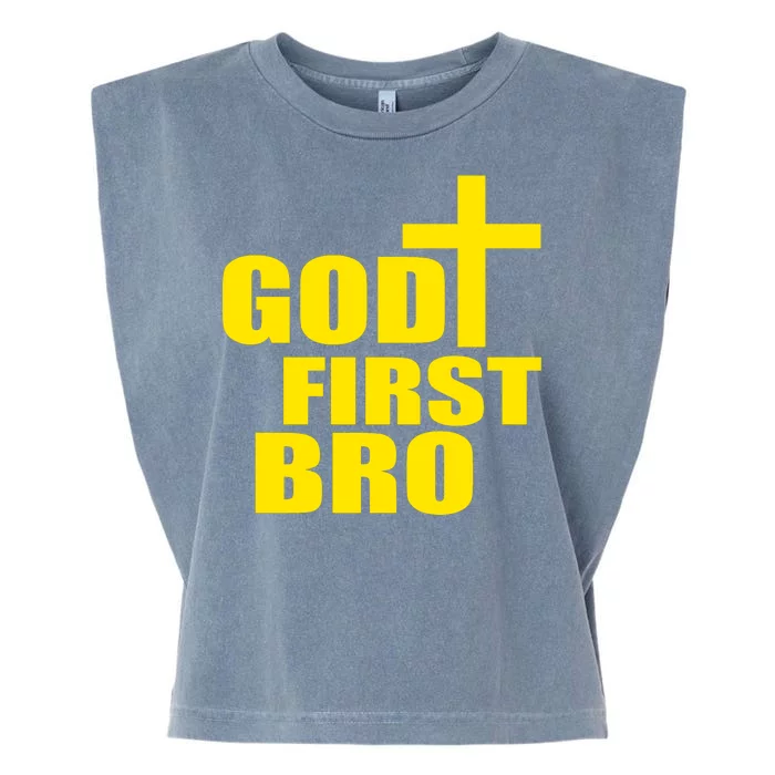 God First Bro Garment-Dyed Women's Muscle Tee