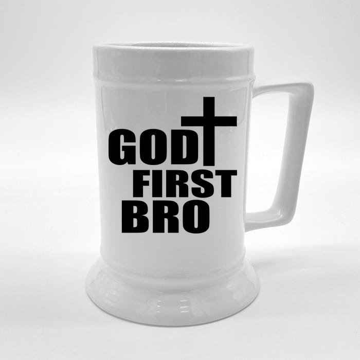 God First Bro Front & Back Beer Stein