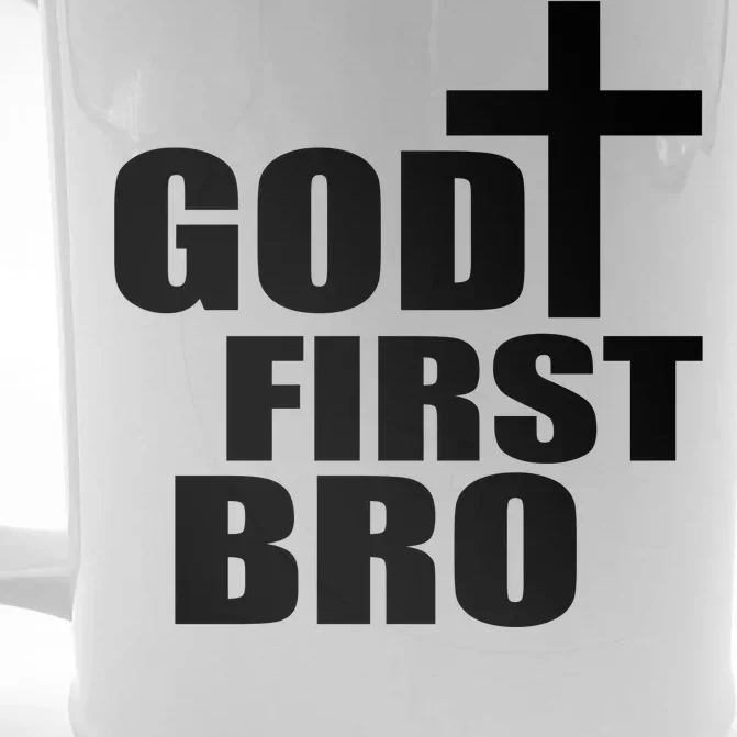 God First Bro Front & Back Beer Stein