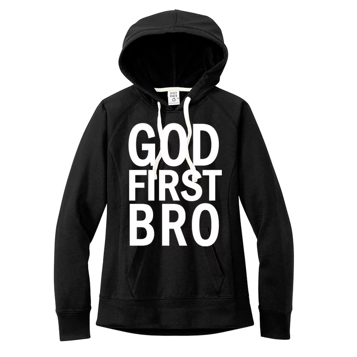 God First Bro Christian Women's Fleece Hoodie