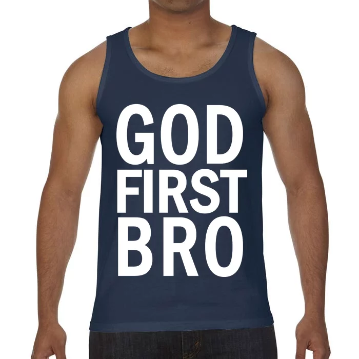 God First Bro Christian Comfort Colors® Tank Top