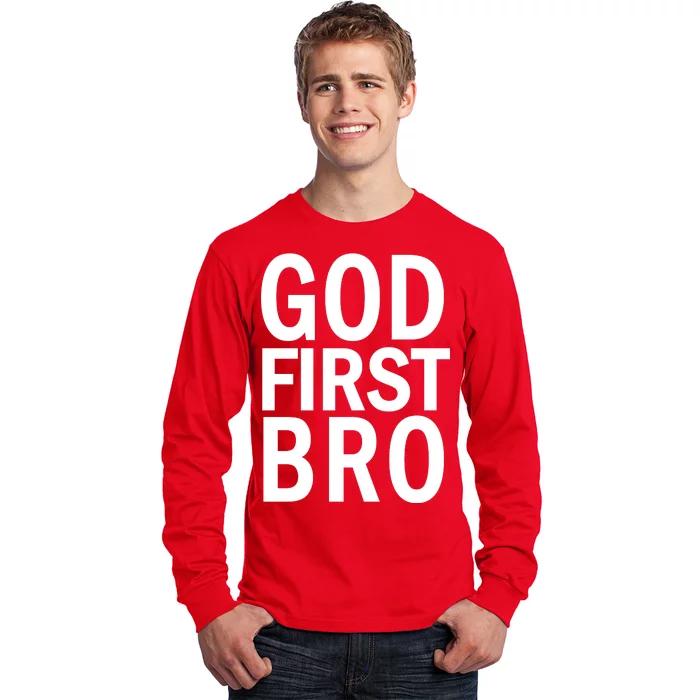 God First Bro Christian Long Sleeve Shirt