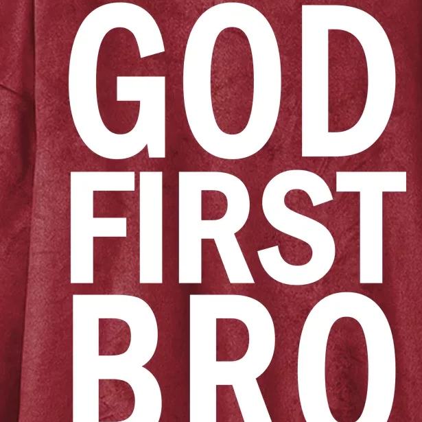 God First Bro Christian Hooded Wearable Blanket