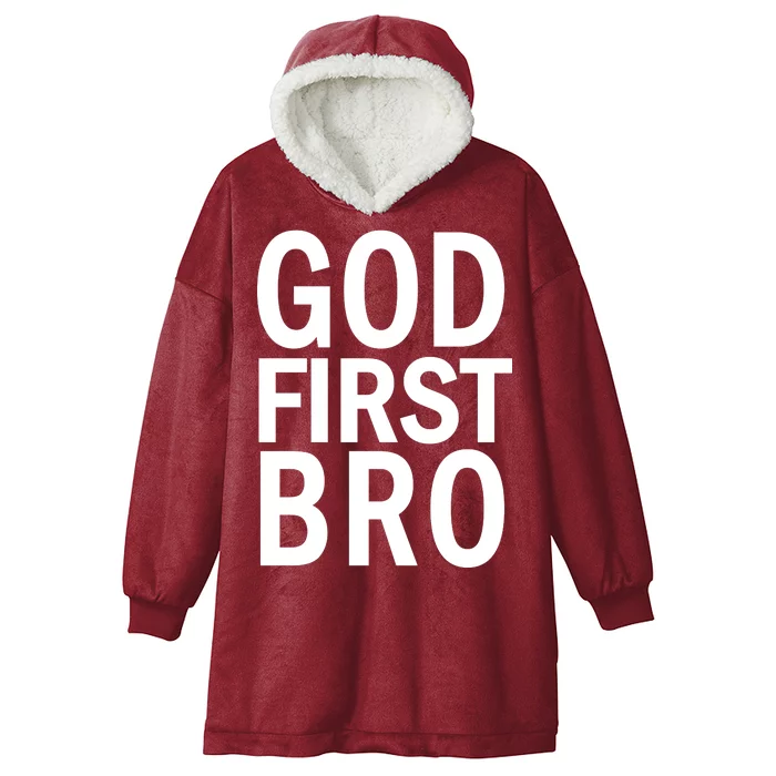 God First Bro Christian Hooded Wearable Blanket