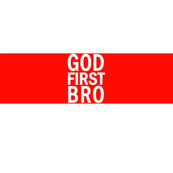 God First Bro Christian Bumper Sticker