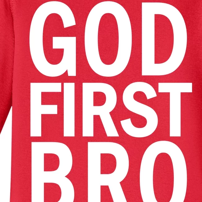 God First Bro Christian Baby Long Sleeve Bodysuit