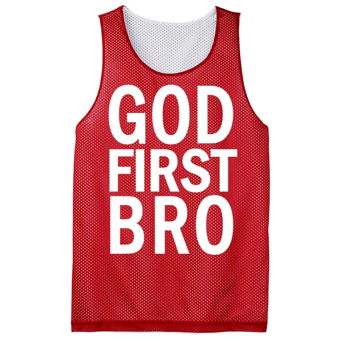 God First Bro Christian Mesh Reversible Basketball Jersey Tank