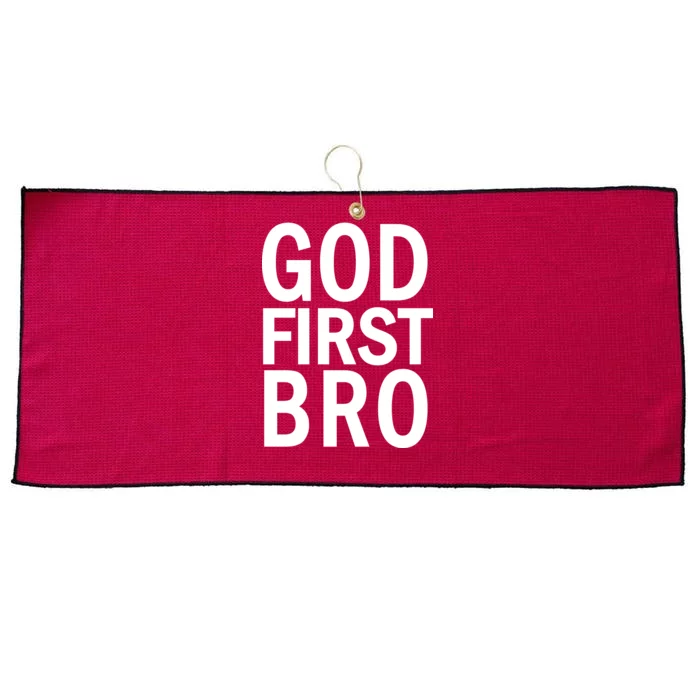 God First Bro Christian Large Microfiber Waffle Golf Towel