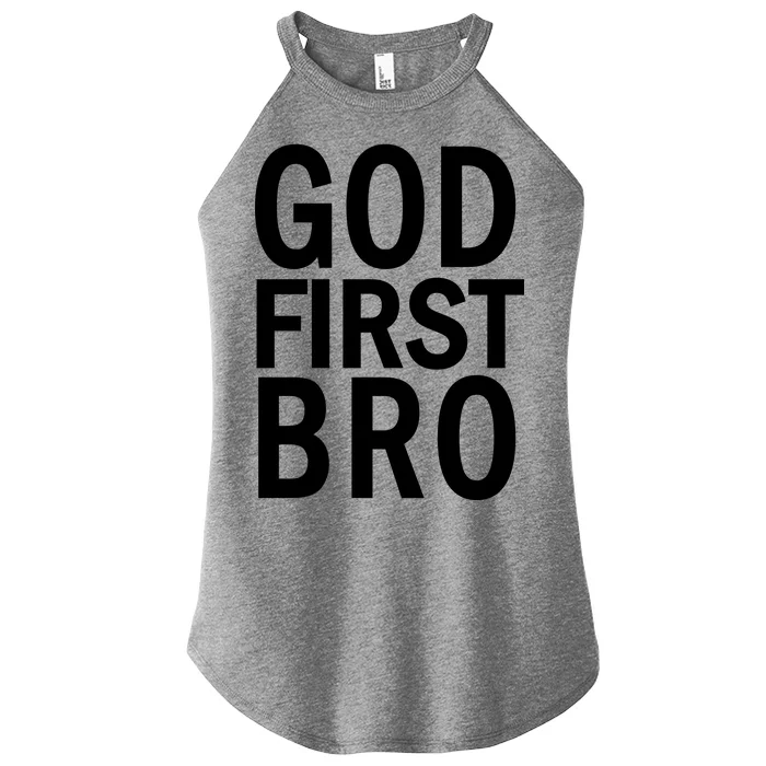 God First Bro Christian Women’s Perfect Tri Rocker Tank