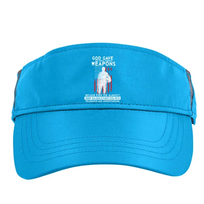 God Gave Weapons To Fight Evil Adult Drive Performance Visor