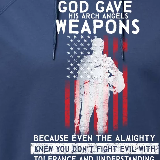 God Gave Weapons To Fight Evil Performance Fleece Hoodie