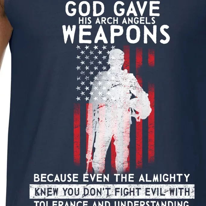 God Gave Weapons To Fight Evil Comfort Colors® Tank Top