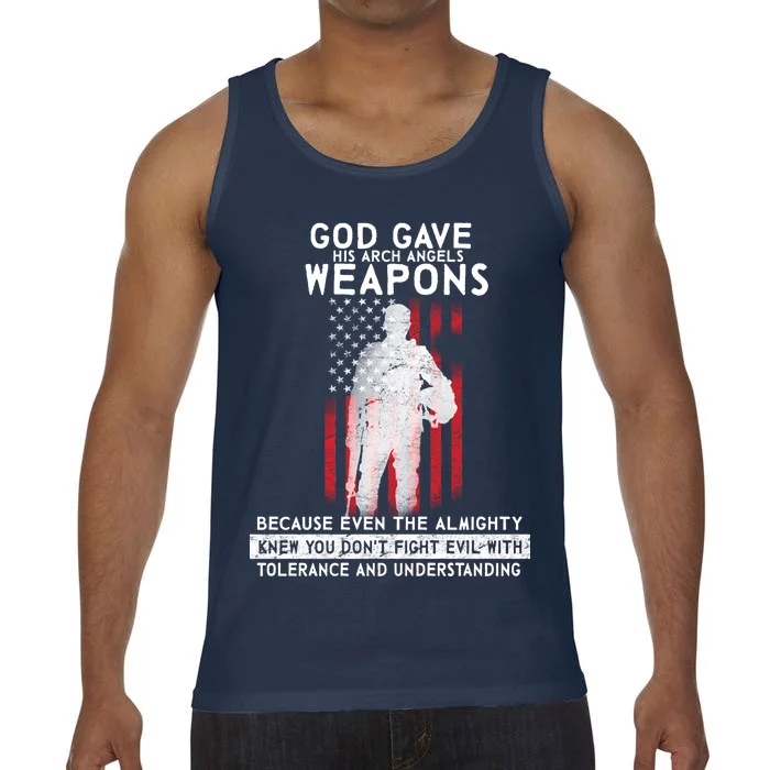 God Gave Weapons To Fight Evil Comfort Colors® Tank Top