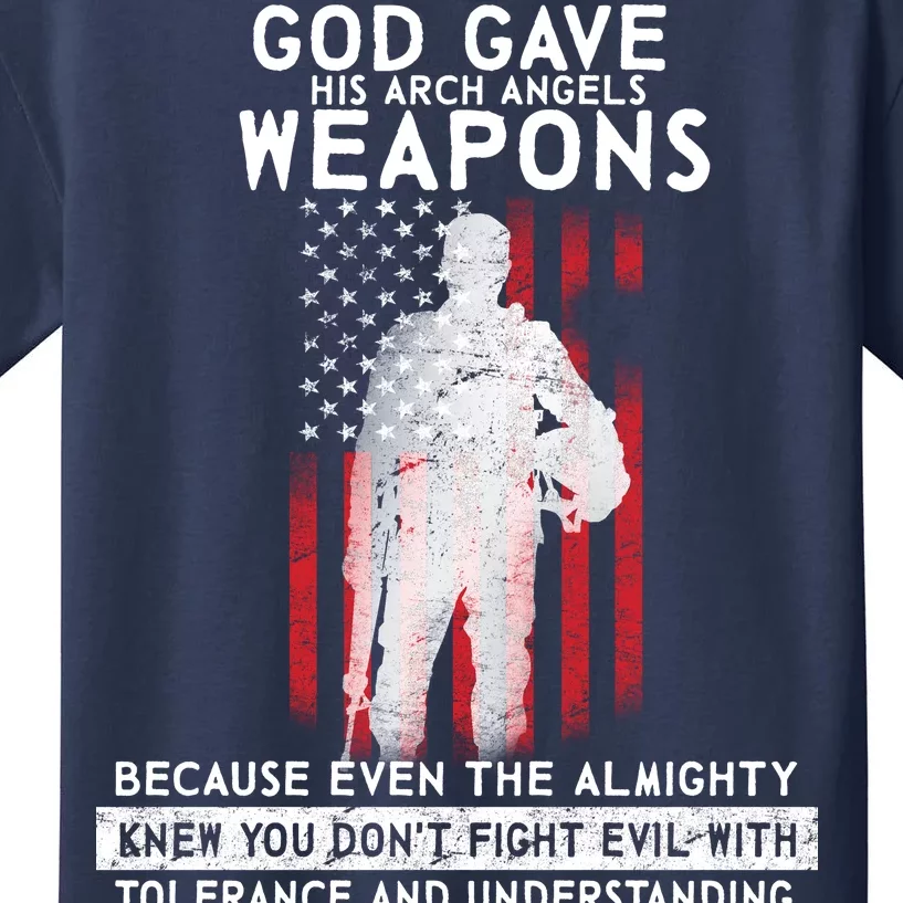 God Gave Weapons To Fight Evil Kids T-Shirt