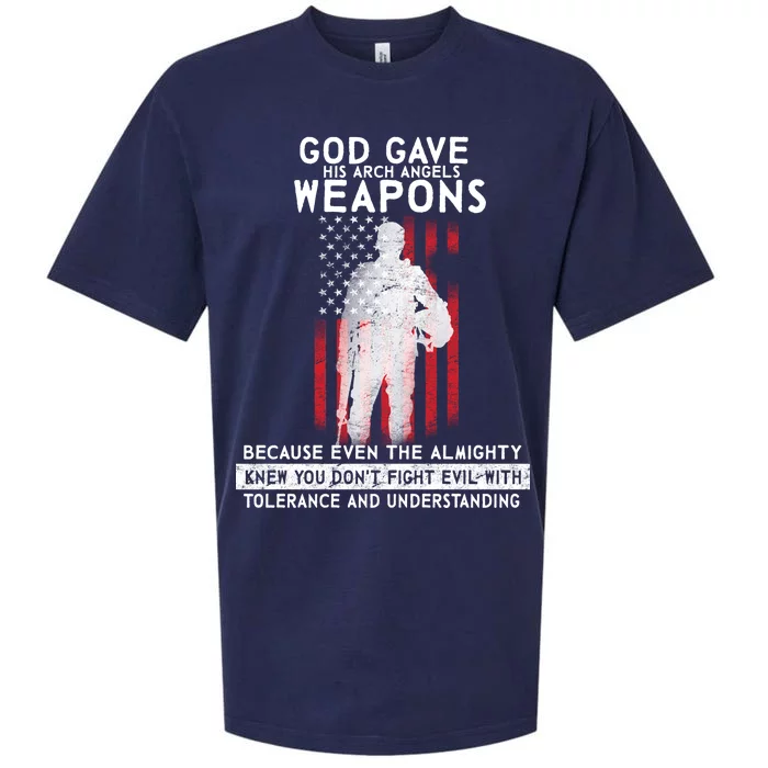 God Gave Weapons To Fight Evil Sueded Cloud Jersey T-Shirt