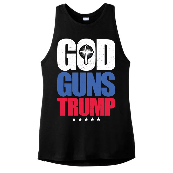 God Guns & Donald Trump Ladies Tri-Blend Wicking Tank