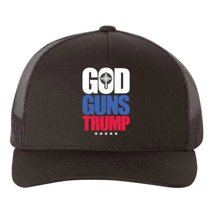 God Guns & Donald Trump Yupoong Adult 5-Panel Trucker Hat