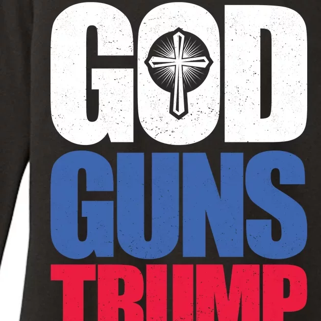 God Guns & Donald Trump Womens CVC Long Sleeve Shirt