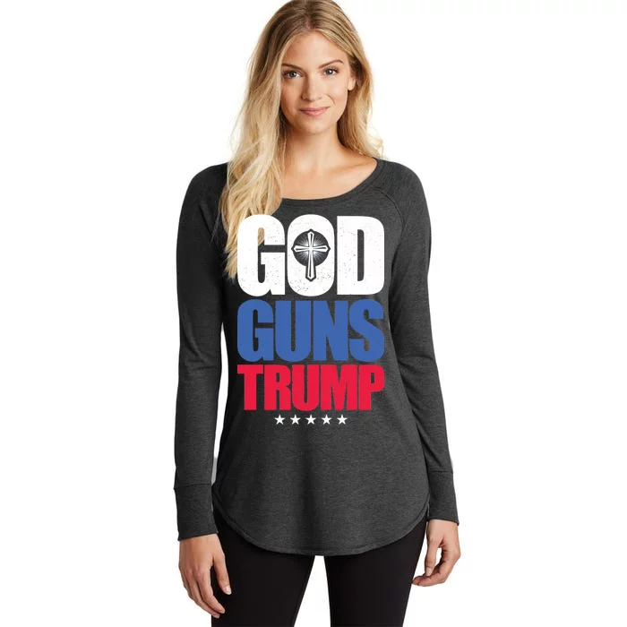 God Guns & Donald Trump Women's Perfect Tri Tunic Long Sleeve Shirt