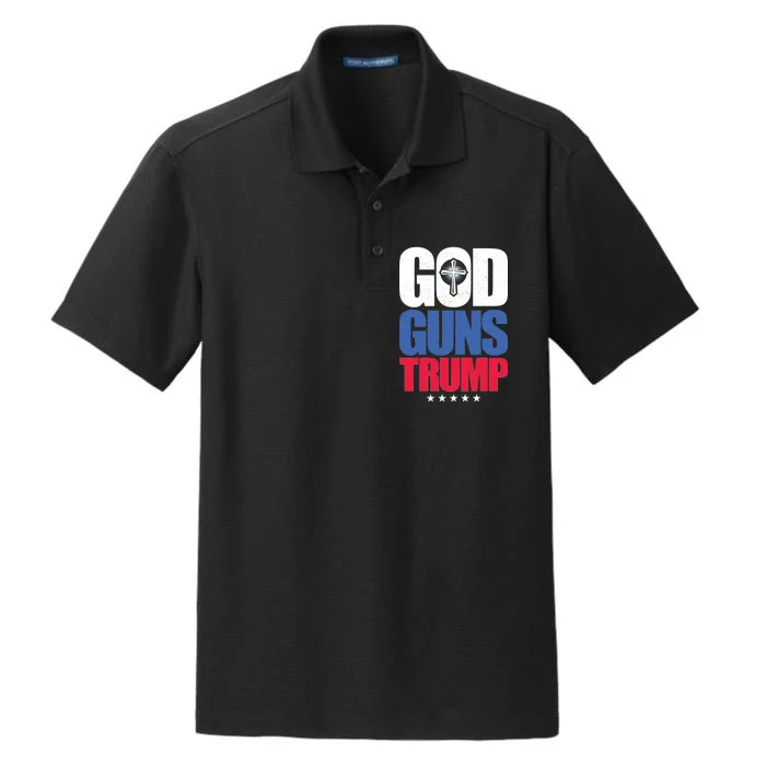 God Guns & Donald Trump Dry Zone Grid Performance Polo