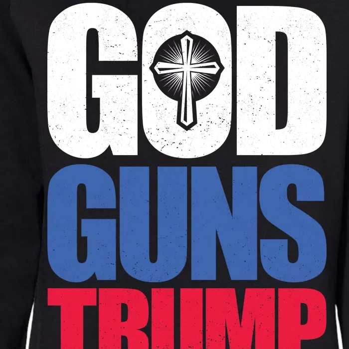 God Guns & Donald Trump Womens California Wash Sweatshirt