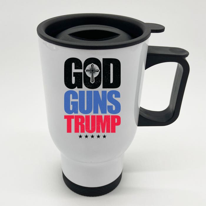 God Guns & Donald Trump Front & Back Stainless Steel Travel Mug