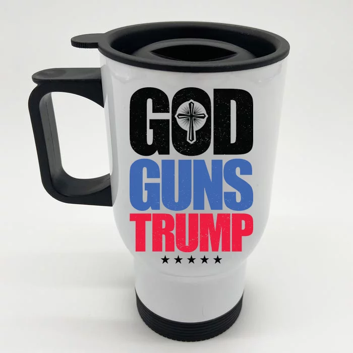 God Guns & Donald Trump Front & Back Stainless Steel Travel Mug