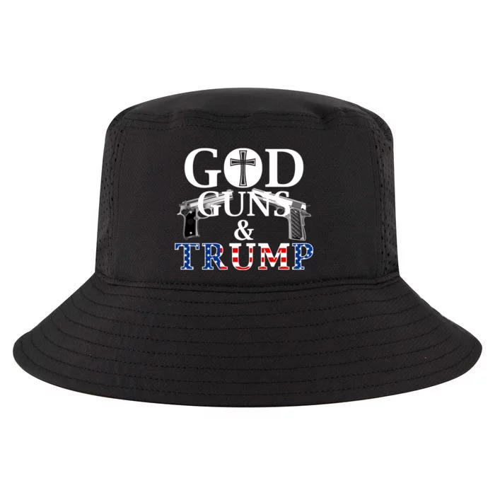 God Guns & Trump Donald President of the United States Cool Comfort Performance Bucket Hat