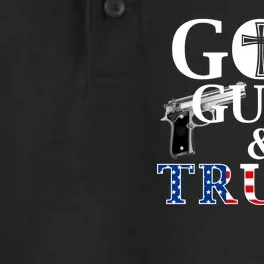 God Guns & Trump Donald President of the United States Dry Zone Grid Performance Polo