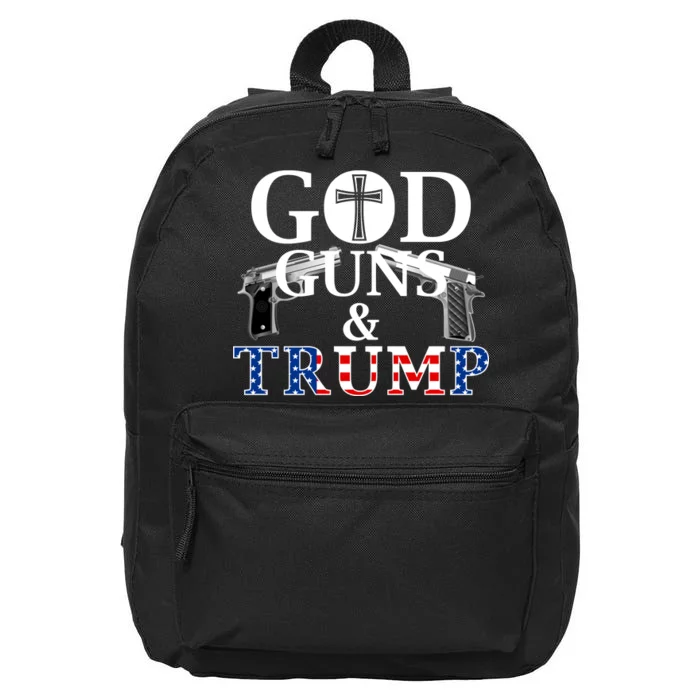 God Guns & Trump Donald President of the United States 16 in Basic Backpack