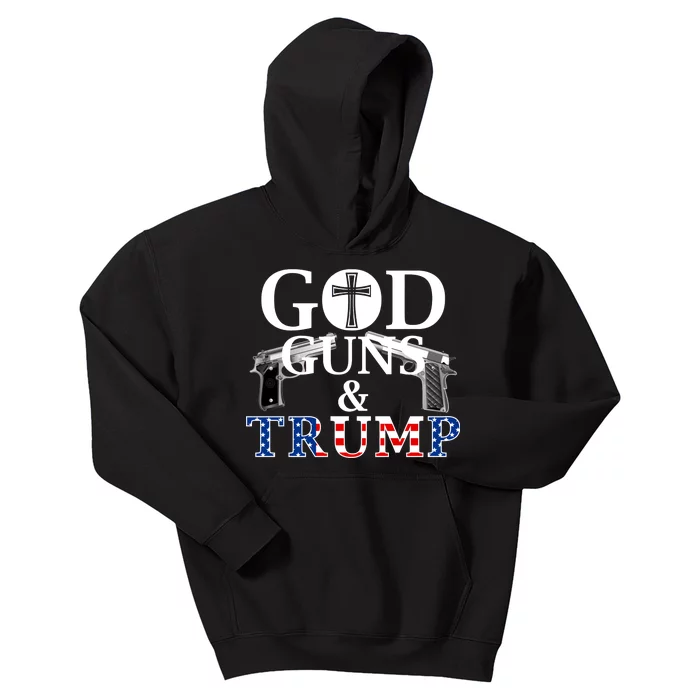 God Guns & Trump Donald President of the United States Kids Hoodie