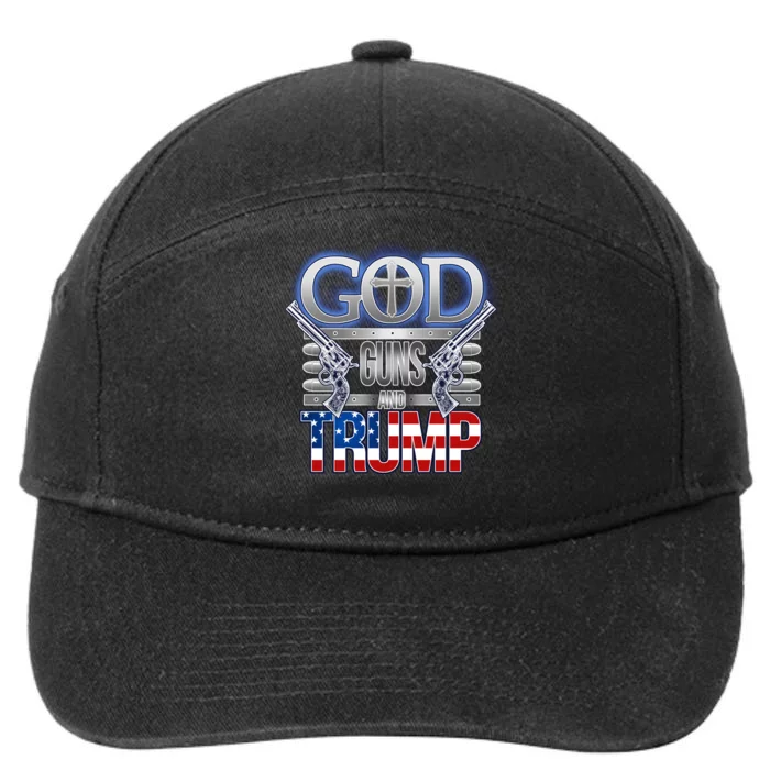 God Guns And Donald Trump 7-Panel Snapback Hat