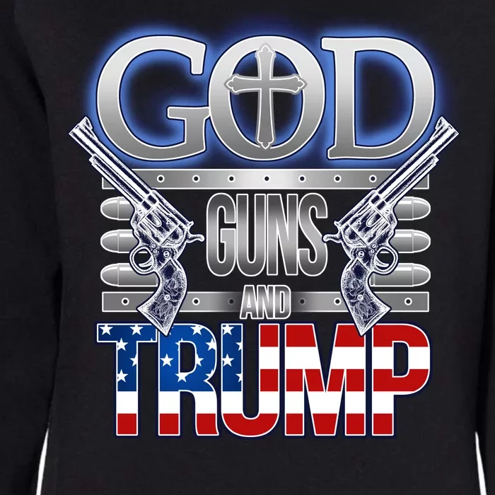 God Guns And Donald Trump Womens California Wash Sweatshirt