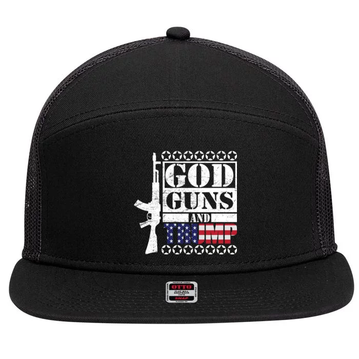 God Guns Trump 7 Panel Mesh Trucker Snapback Hat